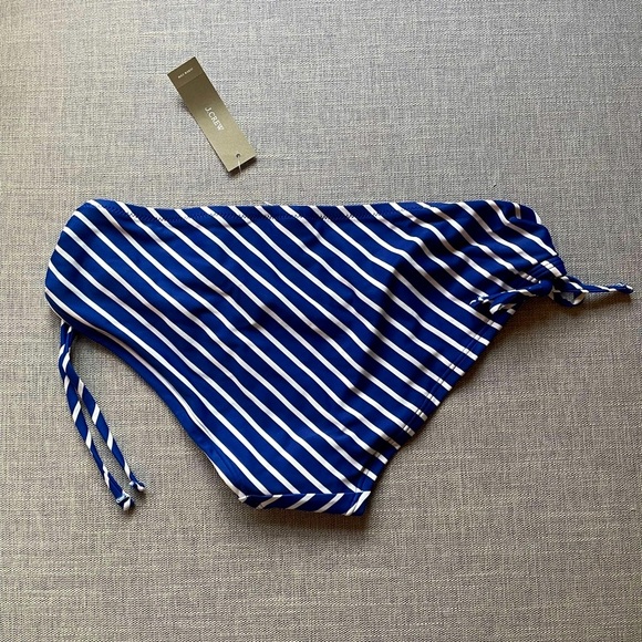 NWT J Crew bikini bottom blue and white stripes Small - Picture 3 of 4